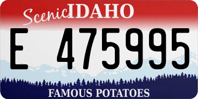 ID license plate E475995