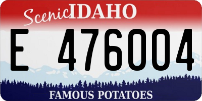 ID license plate E476004