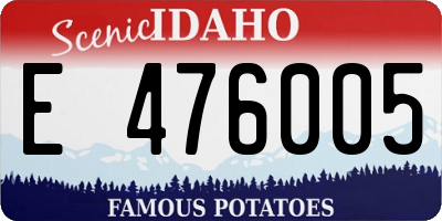 ID license plate E476005