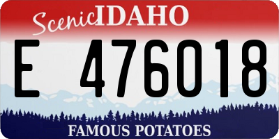 ID license plate E476018