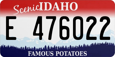 ID license plate E476022