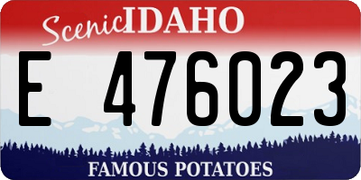ID license plate E476023