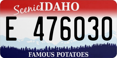 ID license plate E476030