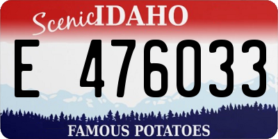 ID license plate E476033