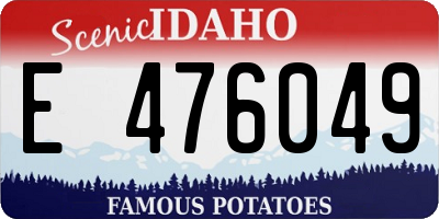 ID license plate E476049