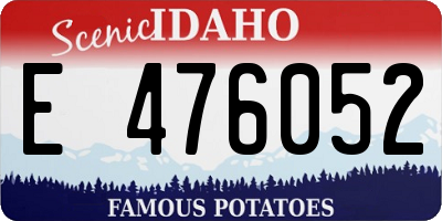 ID license plate E476052