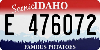 ID license plate E476072