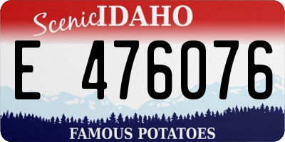 ID license plate E476076