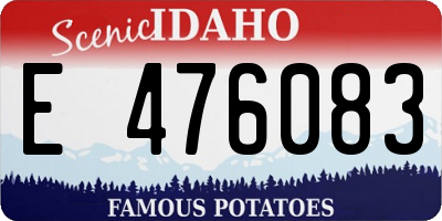 ID license plate E476083