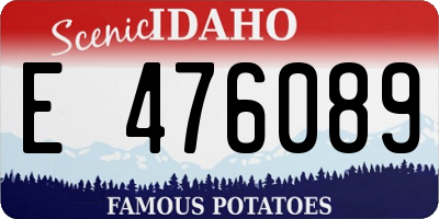 ID license plate E476089