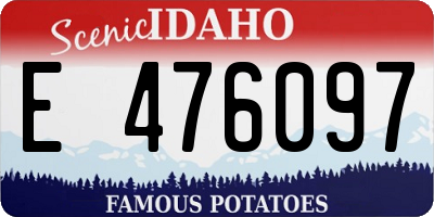 ID license plate E476097