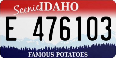 ID license plate E476103