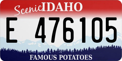 ID license plate E476105