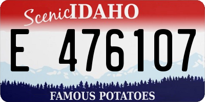 ID license plate E476107