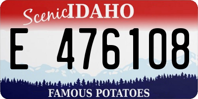 ID license plate E476108
