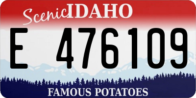 ID license plate E476109