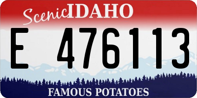 ID license plate E476113