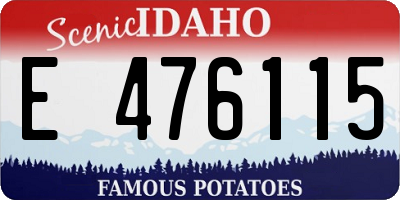ID license plate E476115