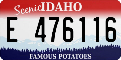 ID license plate E476116