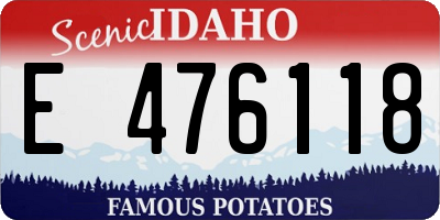 ID license plate E476118