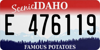 ID license plate E476119