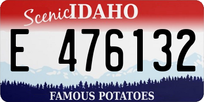ID license plate E476132