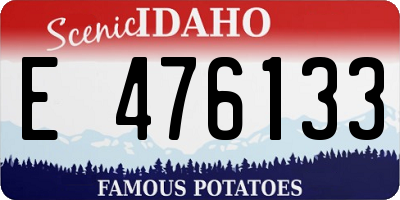 ID license plate E476133