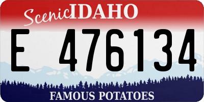 ID license plate E476134