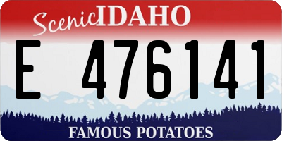 ID license plate E476141