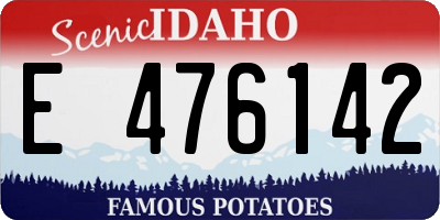 ID license plate E476142