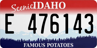 ID license plate E476143