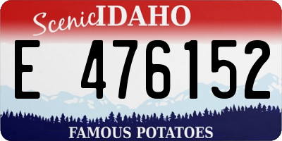 ID license plate E476152