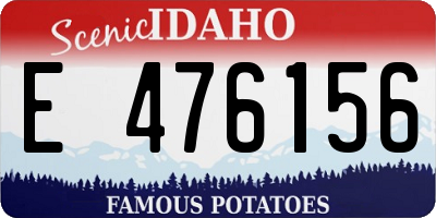 ID license plate E476156