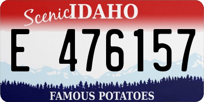 ID license plate E476157