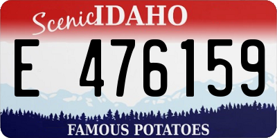 ID license plate E476159
