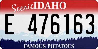ID license plate E476163