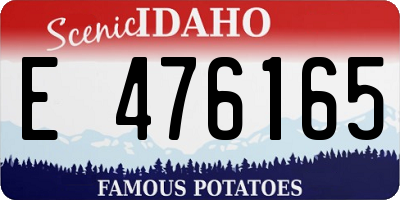 ID license plate E476165