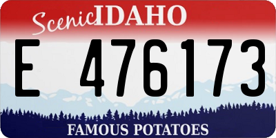 ID license plate E476173