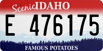 ID license plate E476175