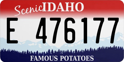 ID license plate E476177