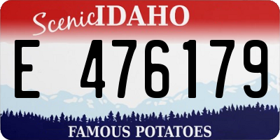 ID license plate E476179