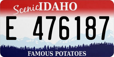 ID license plate E476187