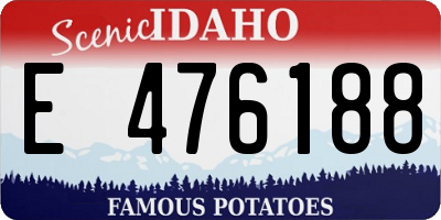 ID license plate E476188