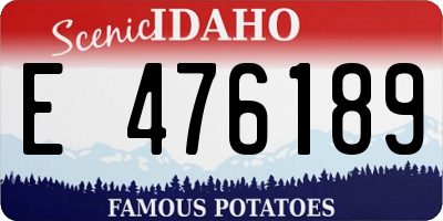 ID license plate E476189