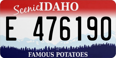 ID license plate E476190