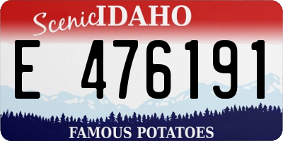 ID license plate E476191