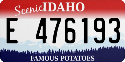 ID license plate E476193