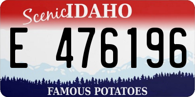 ID license plate E476196