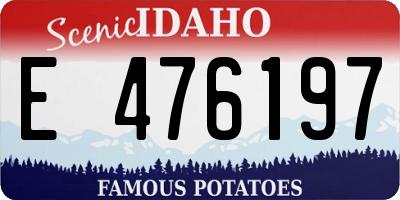 ID license plate E476197