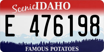 ID license plate E476198